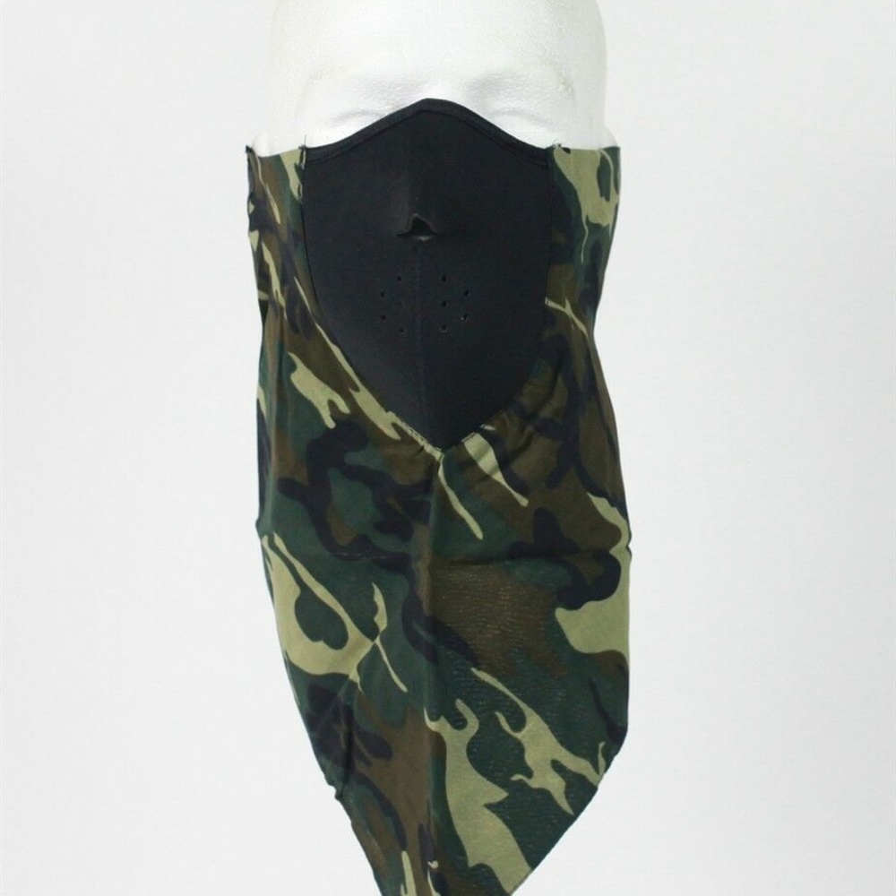 Woodland Camo Neodanna Bandanna Neoprene Face Mask